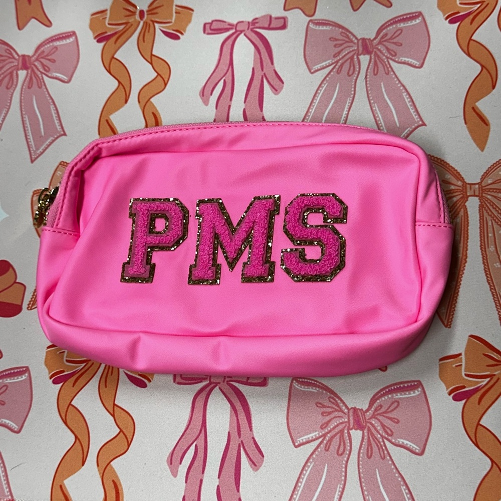 SCL Bubblegum Pink Small Pouch with Glitter Letters PMS